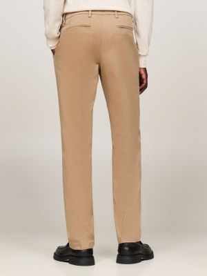 completo slim fit effetto sbiadito beige da uomini tommy hilfiger