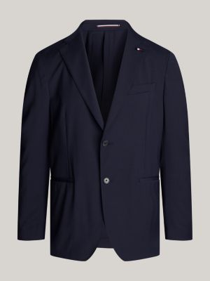 traje de 2 piezas desestructurado y slim azul de hombres tommy hilfiger