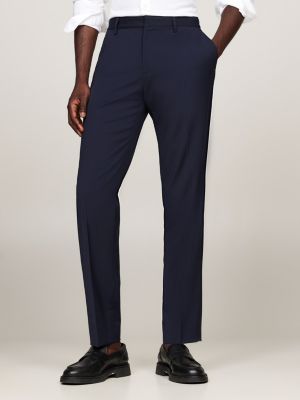 Pantaloni slim fit con pieghe Blu Tommy Hilfiger