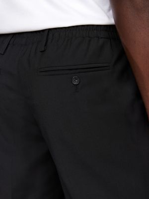 schwarz slim fit hose mit bügelfalte für herren - tommy hilfiger