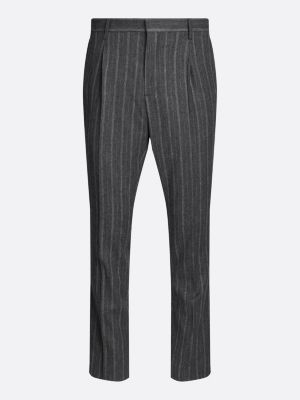 grey pinstripe flannel trousers for men tommy hilfiger