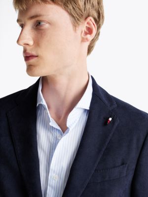 blau knitterfreier zweiteiliger anzug für herren - tommy hilfiger