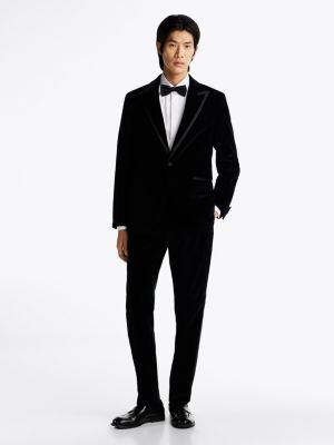 blue th x festive velvet slim fit tuxedo for men tommy hilfiger