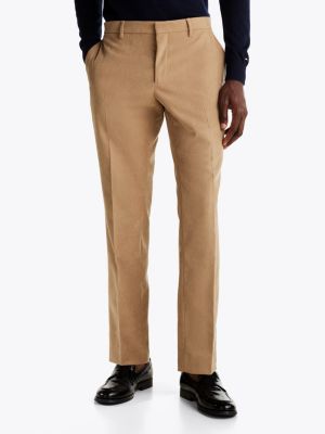 costume 2 pièces évacuant l'humidité beige pour hommes tommy hilfiger