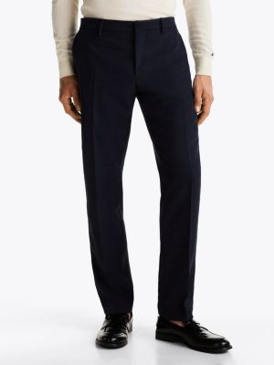 blue moisture wicking two-piece suit for men tommy hilfiger