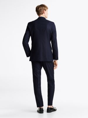 blau sakko aus flanell mit hohem wollanteil für herren - tommy hilfiger