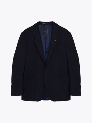 blue jersey single breasted jacket for men tommy hilfiger