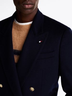 blue blazer with cashmere for men tommy hilfiger