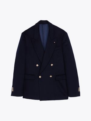 blue blazer with cashmere for men tommy hilfiger