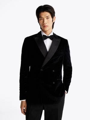 black velvet regular fit blazer for men tommy hilfiger