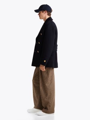 beige wool rich trousers for men tommy hilfiger