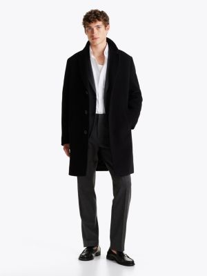 pantalón con microestampado de cuadros grey de hombres tommy hilfiger