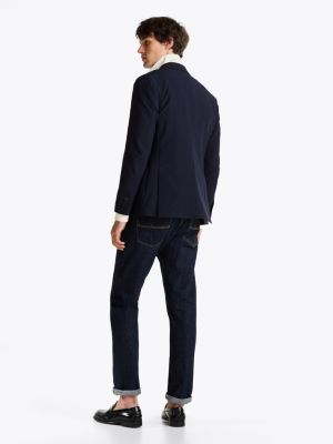 blue all-weather jacket for men tommy hilfiger