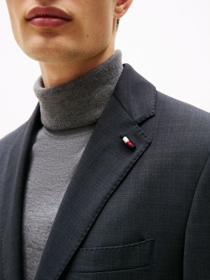 blauw tailored pak van wolmix voor heren - tommy hilfiger