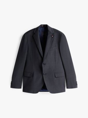 blauw tailored pak van wolmix voor heren - tommy hilfiger