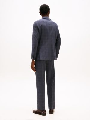 grey wool blend tailored suit for men tommy hilfiger