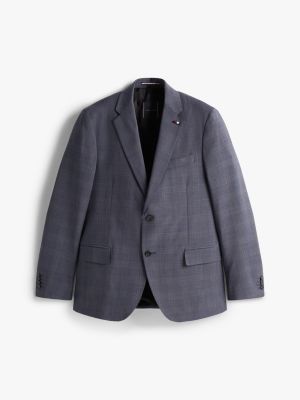 costume en laine mélangée gris pour hommes tommy hilfiger