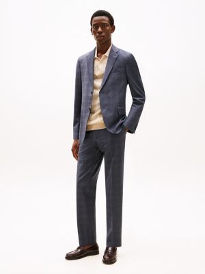 grey wool blend tailored suit for men tommy hilfiger