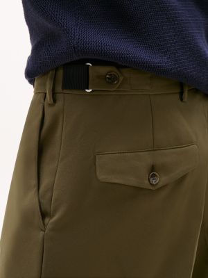 groen pantalon met persvouwen voor heren - tommy hilfiger