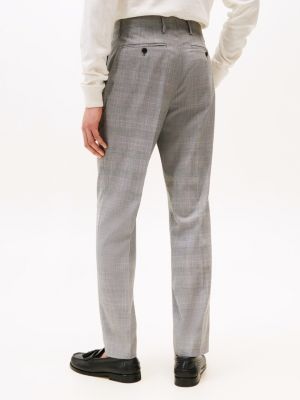 grijs single-breasted pak met ruit voor heren - tommy hilfiger