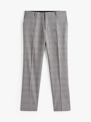 grijs single-breasted pak met ruit voor heren - tommy hilfiger