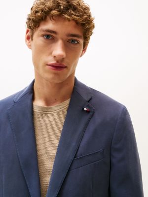blue regular single breasted suit for men tommy hilfiger