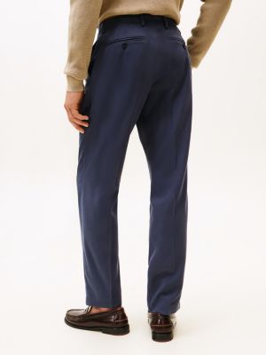 blue regular single breasted suit for men tommy hilfiger