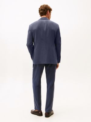 blue regular single breasted suit for men tommy hilfiger