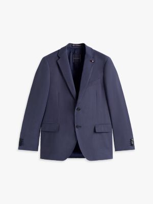 blue regular single breasted suit for men tommy hilfiger