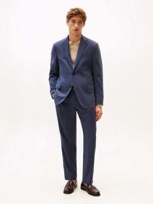blue einreihiger regular fit anzug für herren - tommy hilfiger