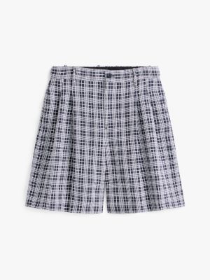 blau the runway collection chino-shorts mit weitem bein für herren - tommy hilfiger