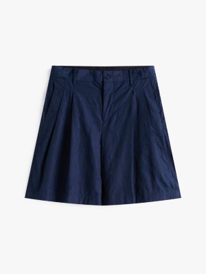 blau the runway collection chino-shorts mit weitem bein für herren - tommy hilfiger