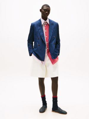 white the runway collection weite chino-shorts für herren - tommy hilfiger