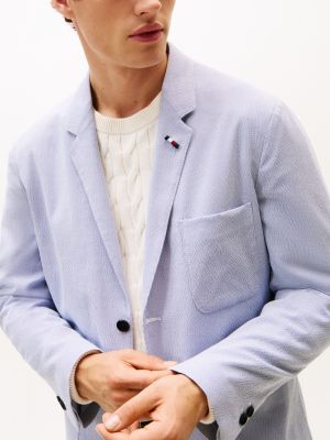 blue micro pinstripe single breasted blazer for men tommy hilfiger