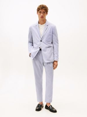 blue micro pinstripe single breasted blazer for men tommy hilfiger