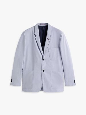 blue micro pinstripe single breasted blazer for men tommy hilfiger