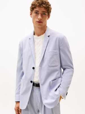 blue micro pinstripe single breasted blazer for men tommy hilfiger