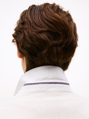 beige zweireihiges sakko aus leinenmix für herren - tommy hilfiger