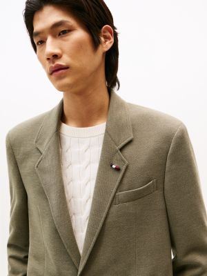 green patch pocket single breasted blazer for men tommy hilfiger