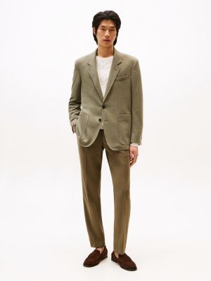 green patch pocket single breasted blazer for men tommy hilfiger