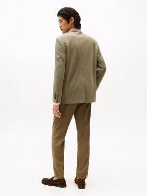 green patch pocket single breasted blazer for men tommy hilfiger