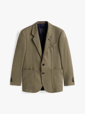 green patch pocket single breasted blazer for men tommy hilfiger