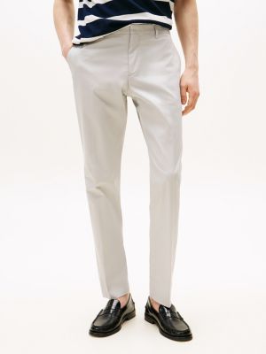 grijs regular pantalon voor heren - tommy hilfiger