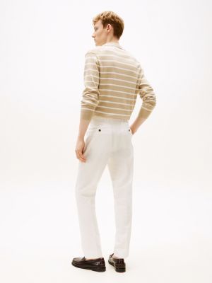 wit regular fit broek voor heren - tommy hilfiger
