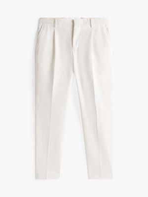 wit regular fit broek voor heren - tommy hilfiger