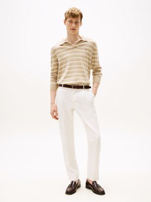 white regular fit broek voor heren - tommy hilfiger