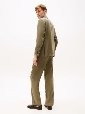 groen extra slim fit single-breasted blazer voor heren - tommy hilfiger