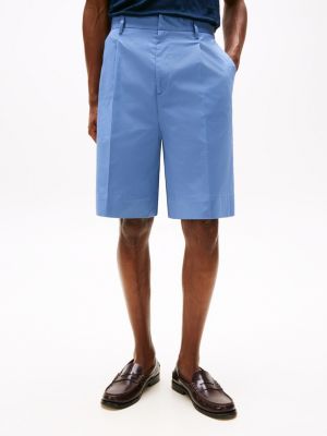 blue regular shorts for men tommy hilfiger
