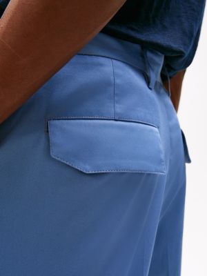 blue regular shorts for men tommy hilfiger