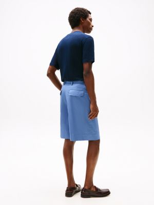 blue regular shorts for men tommy hilfiger
